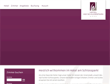Tablet Screenshot of hotel-am-schlosspark-husum.de